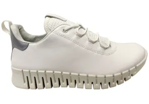 ECCO Womens Comfortable Leather Gruuv Sneakers Shoes Durable