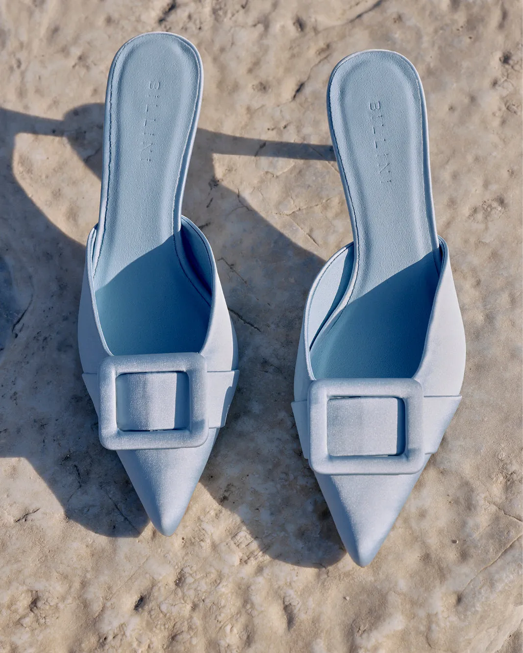 YORKIE - POWDER BLUE SATIN Flexible Sole
