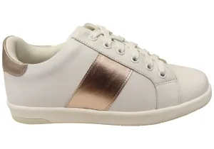 School Style Soft Material Florsheim Womens Comfortable Leather Crossover Lace To Toe Sneakers
