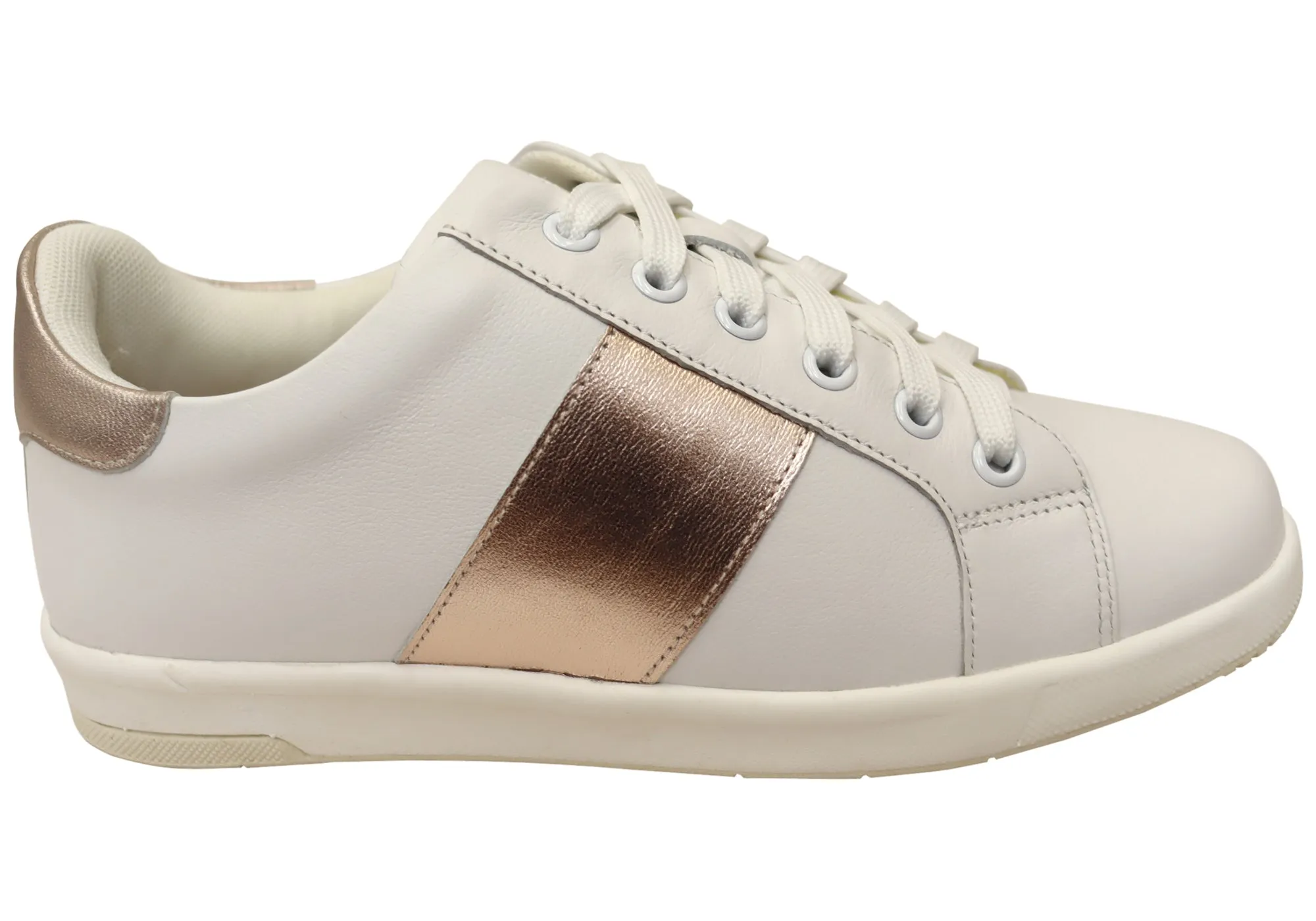 Peak Mode Florsheim Womens Comfortable Leather Crossover Lace To Toe Sneakers