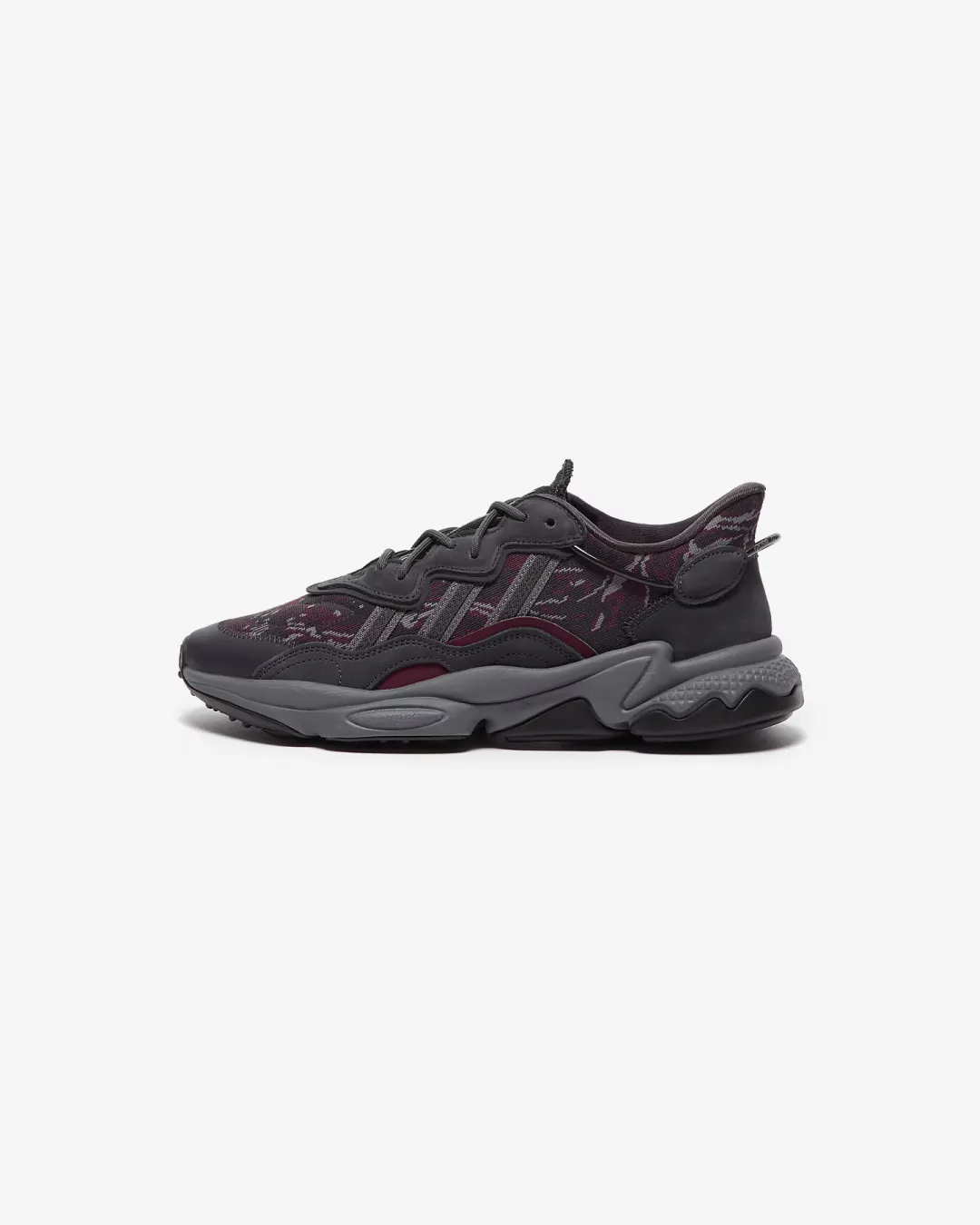Adidas Ozweego Sneakers in Carbon Shadow Red Comfort Flex