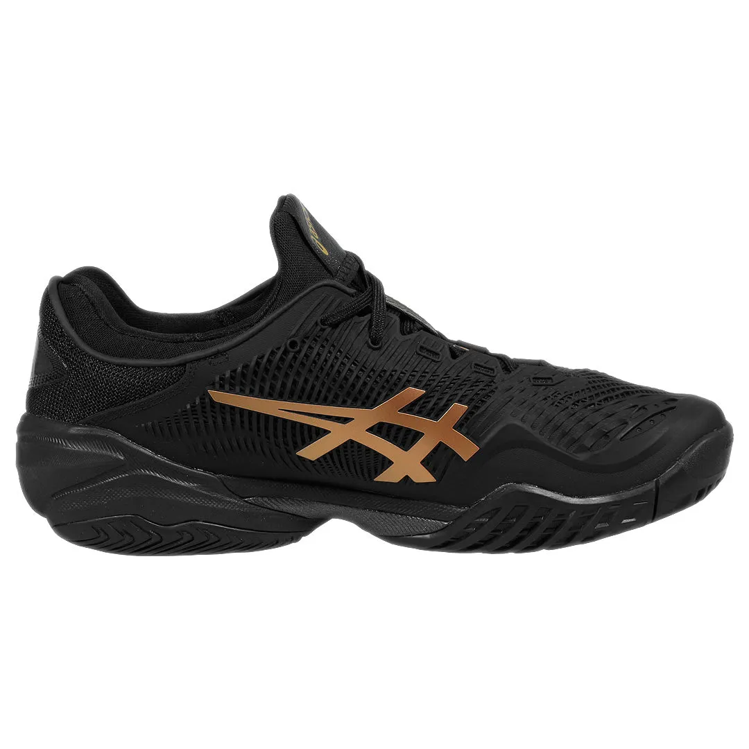 Bold flair Supportive Lining Asics Men's Court FF 3 Novak Night Energy - Black/Prism Gold