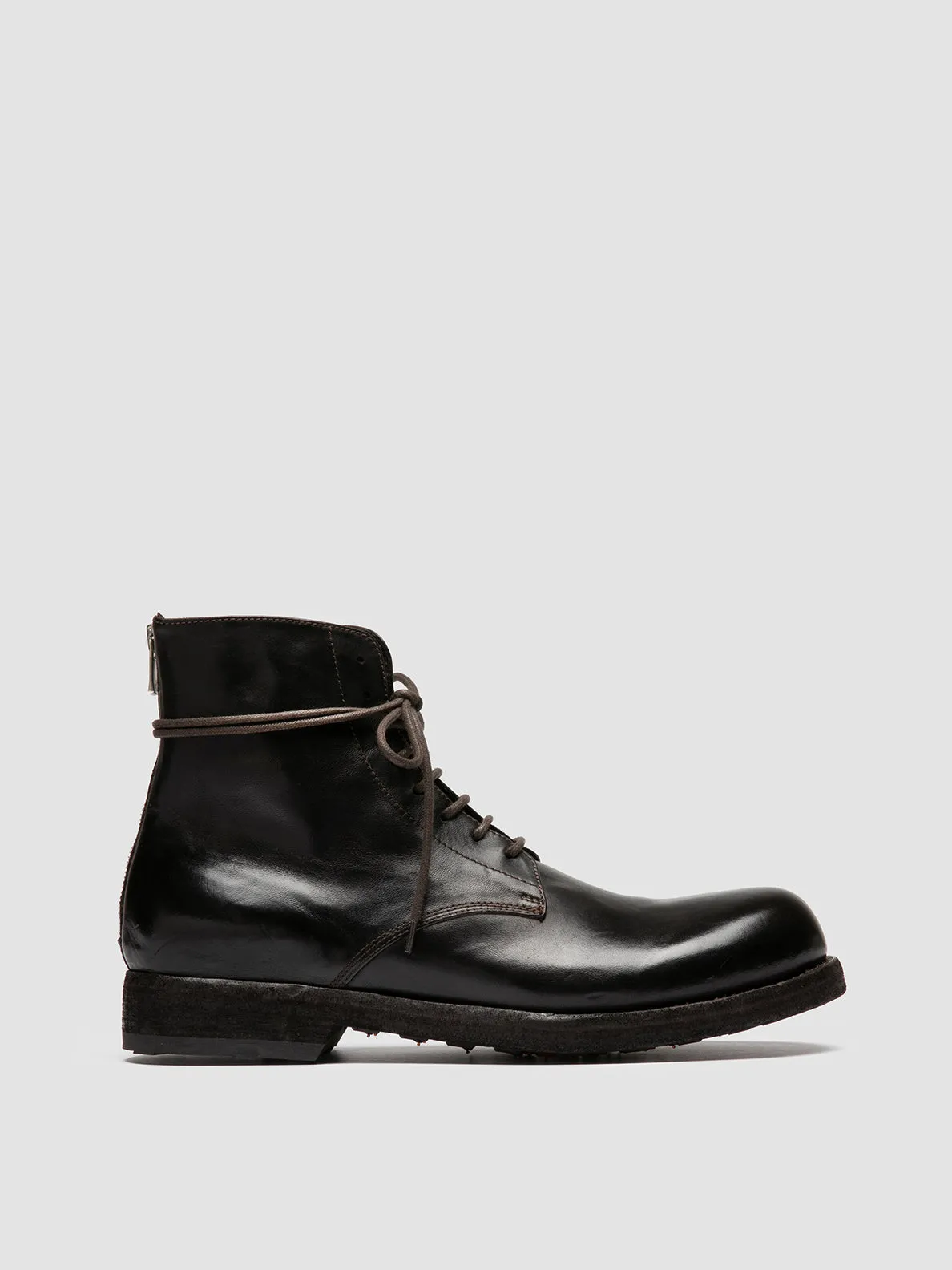 Padded look Vent Mesh BULLA DD 102 - Brown Leather Lace-up Boots