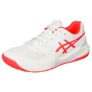 Asics Women's Gel-Dedicate 8 - Pickleball - Cream/Flash Red Core Fitness