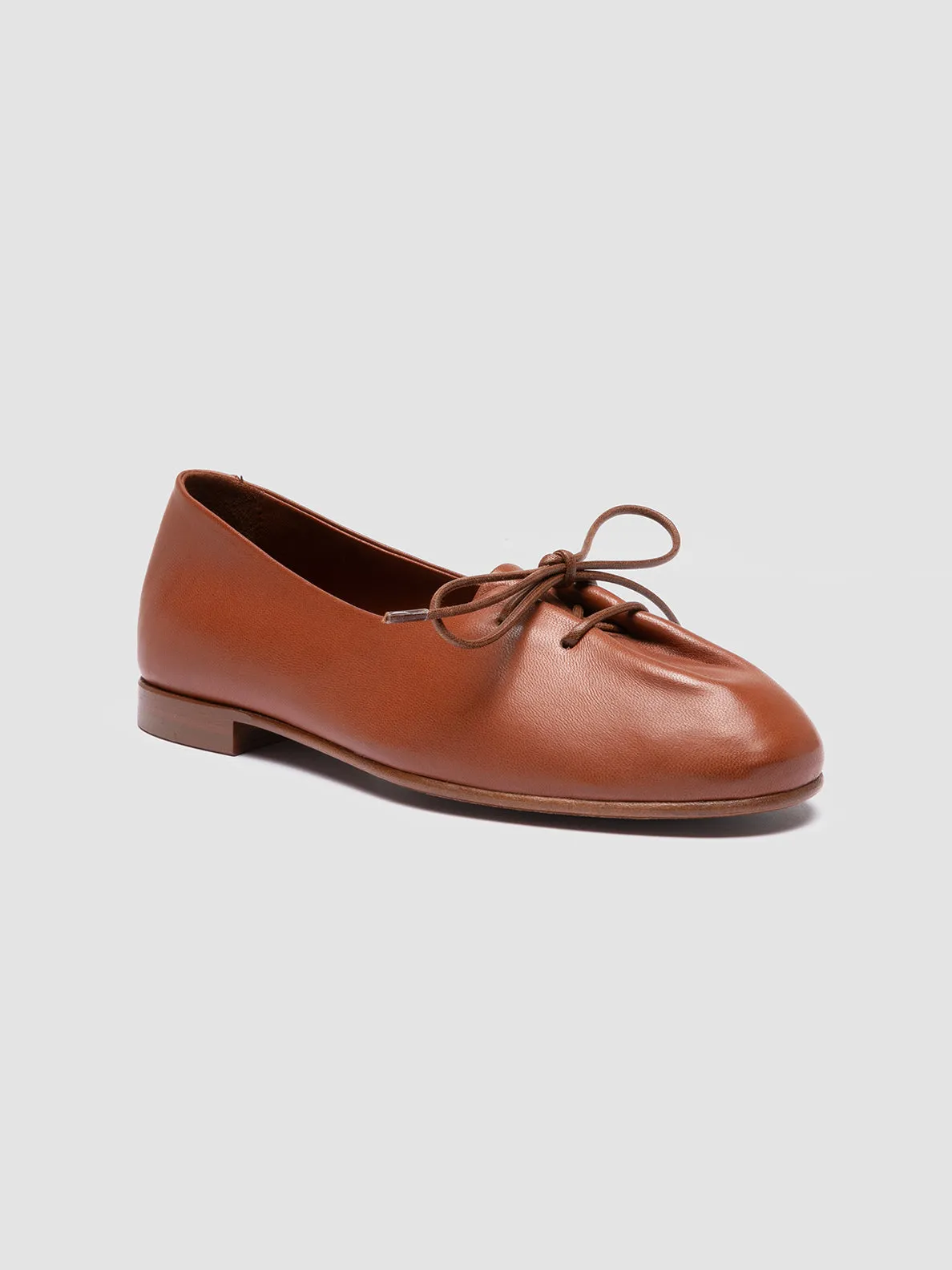 OLIVER 102 - Brown Leather Ballerina Shoes Ice Step Tide Hike