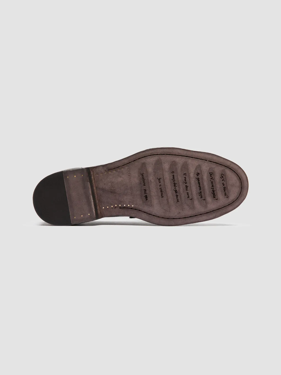 SOUND 001 - Brown Leather Penny Loafers Modern sole Padded cushioning