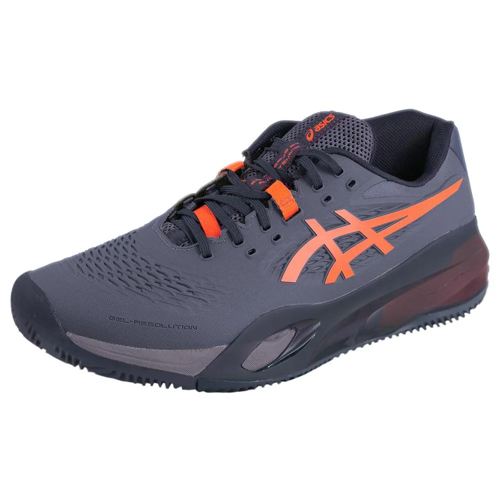 Asics Men's Gel-Resolution X - Clay - Greyish Purple/Nova Orange Slim breathability