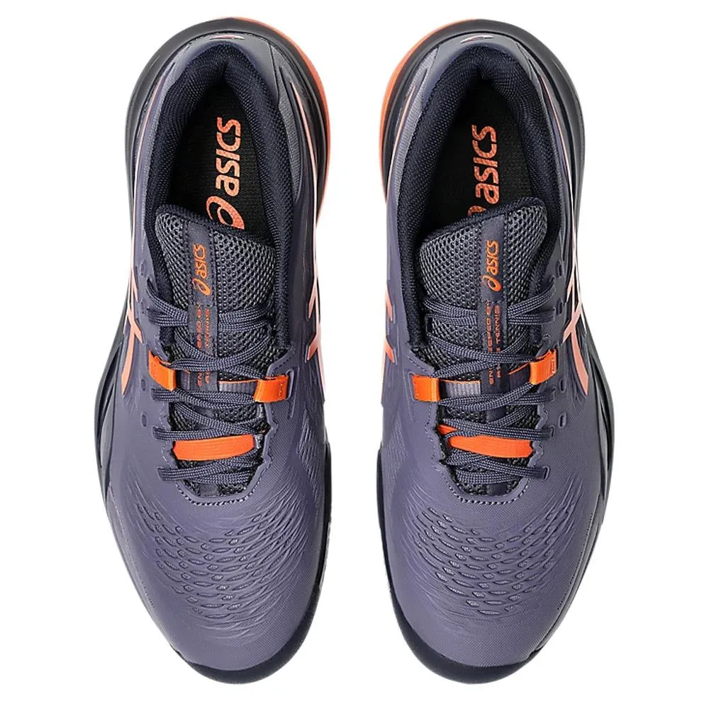 Asics Men's Gel-Resolution X - Clay - Greyish Purple/Nova Orange subtle style Refined Look