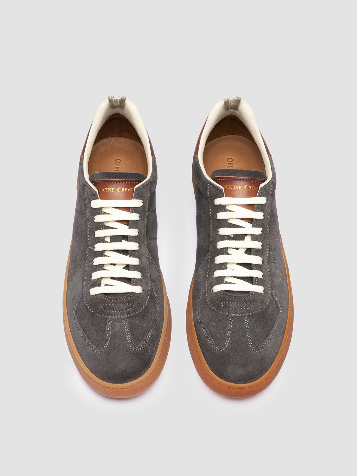 MILITIA 002 - Grey Suede and Leather Sneakers Total Fit Modern Look