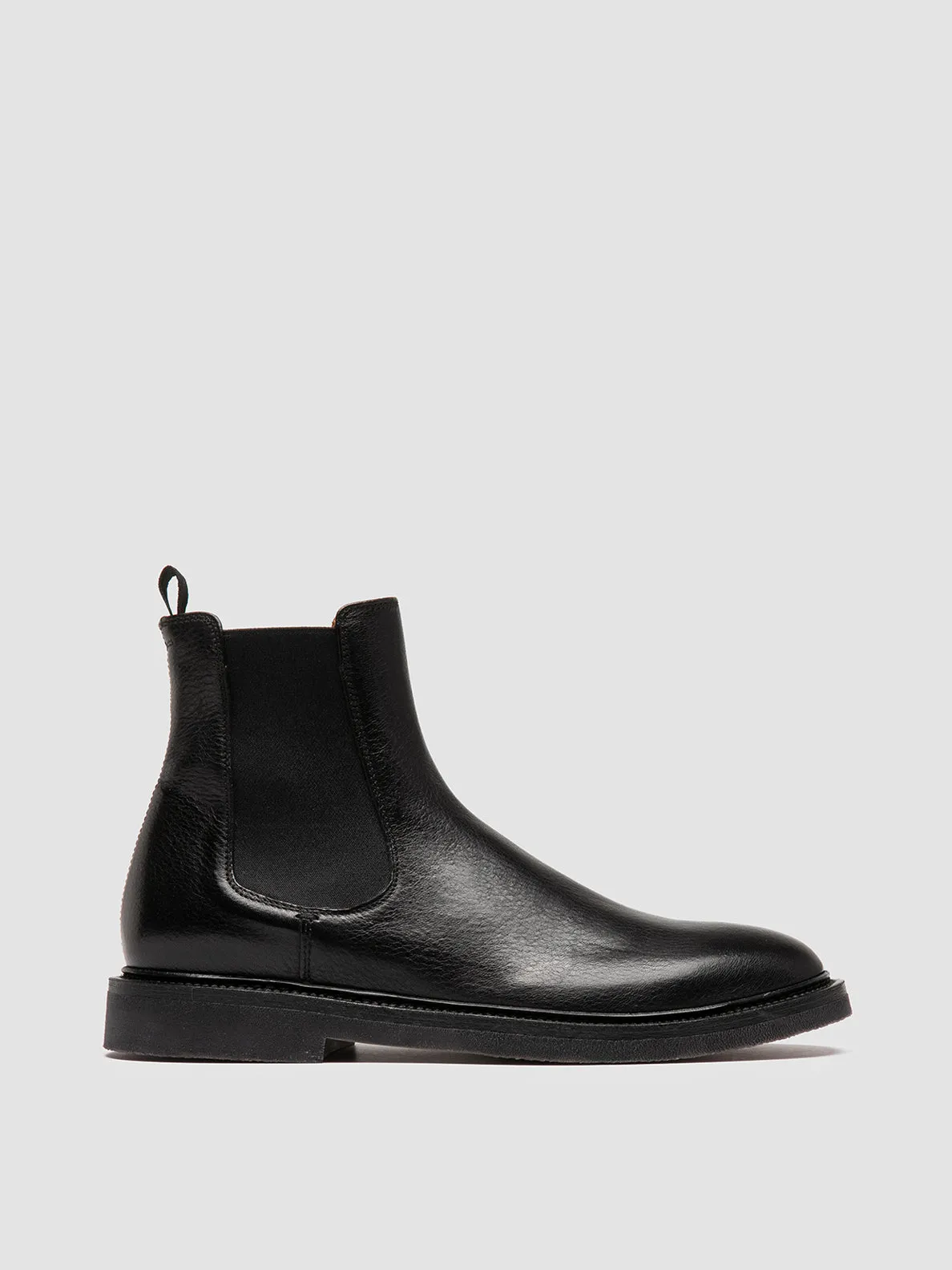 Boosted fit HOPKINS FLEXI 204 - Black Leather Chelsea Boots