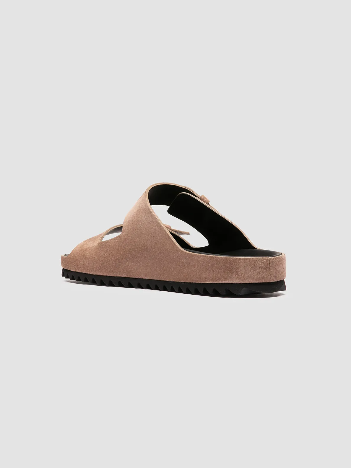 Streamlined materials Flexible Fabric AGOR?? 010 - Taupe Suede Slide Sandals