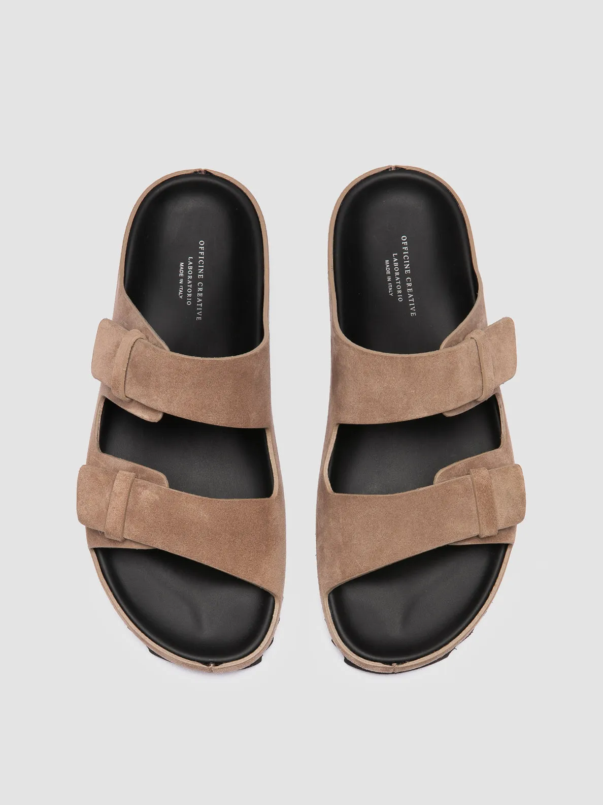 Slip-resistant ease Easy Style AGOR?? 010 - Taupe Suede Slide Sandals