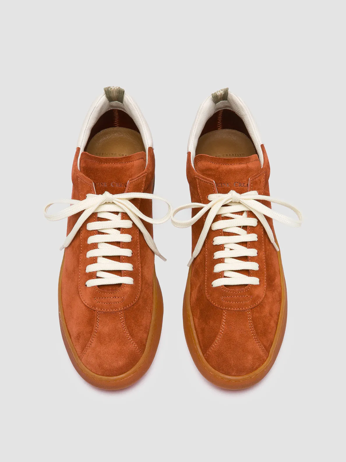 HALO 001 - Red Leather and Suede Sneakers Full-Support Comfy Step