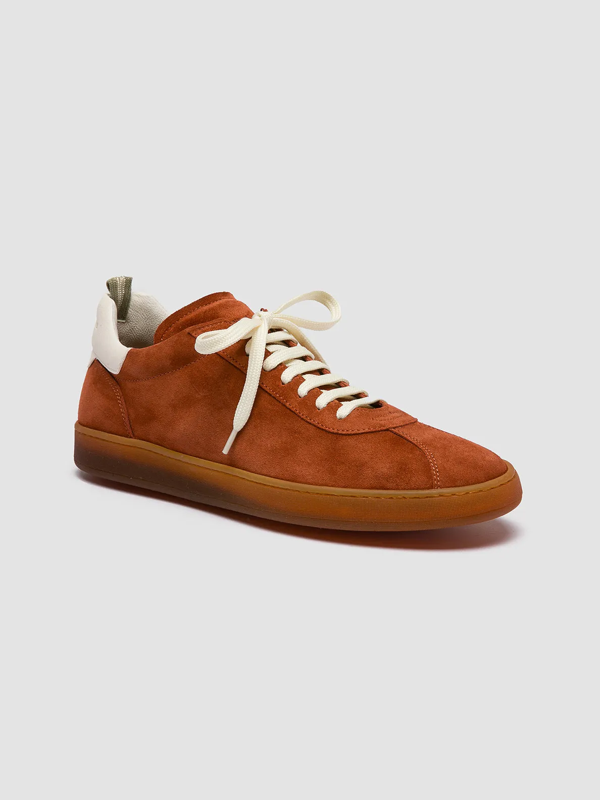 HALO 001 - Red Leather and Suede Sneakers Style Neutral