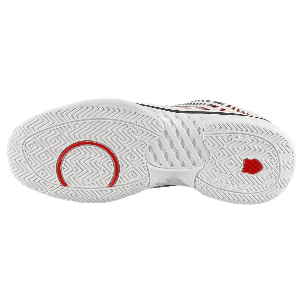 Travel Style Cool Touch K-Swiss Men's Hypercourt Express 2 - 2E Width - White/Mars Red