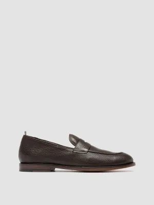 OPERA 001 - Brown Leather Penny Loafers Fashion-forward materials Quick Outfits