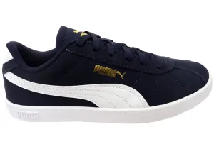 Flexible Wear Run All Day Puma Mens Club II Comfortable Leather Lace Up Sneakers