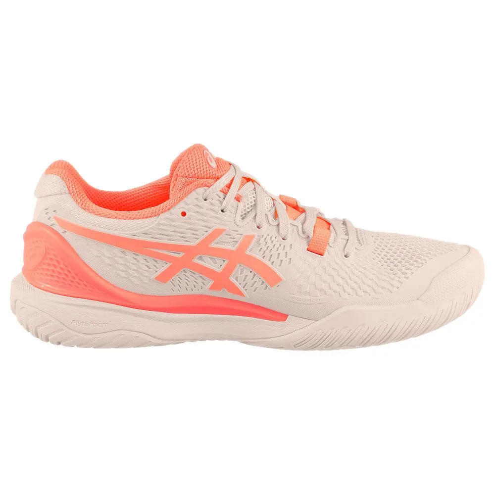 Boosted sole Asics Women's Gel-Resolution 9 - Pearl Pink/Sun Coral