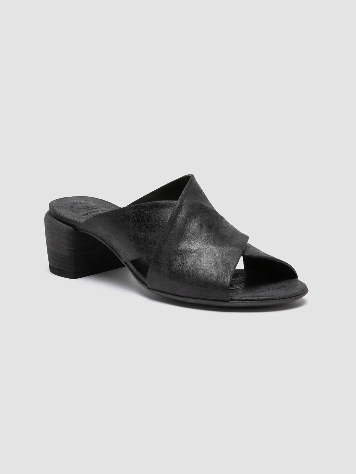 Casual Vibe Modern Classic HADRY 007 - Black Leather Slide Sandals