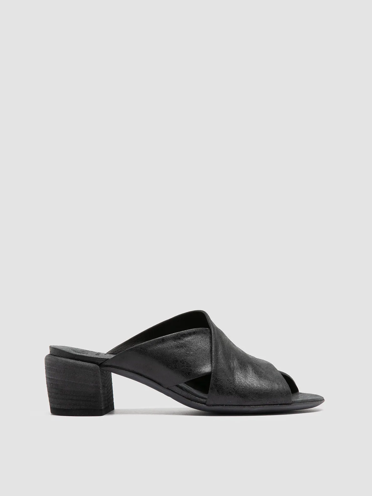 Market Day City Explorer HADRY 007 - Black Leather Slide Sandals