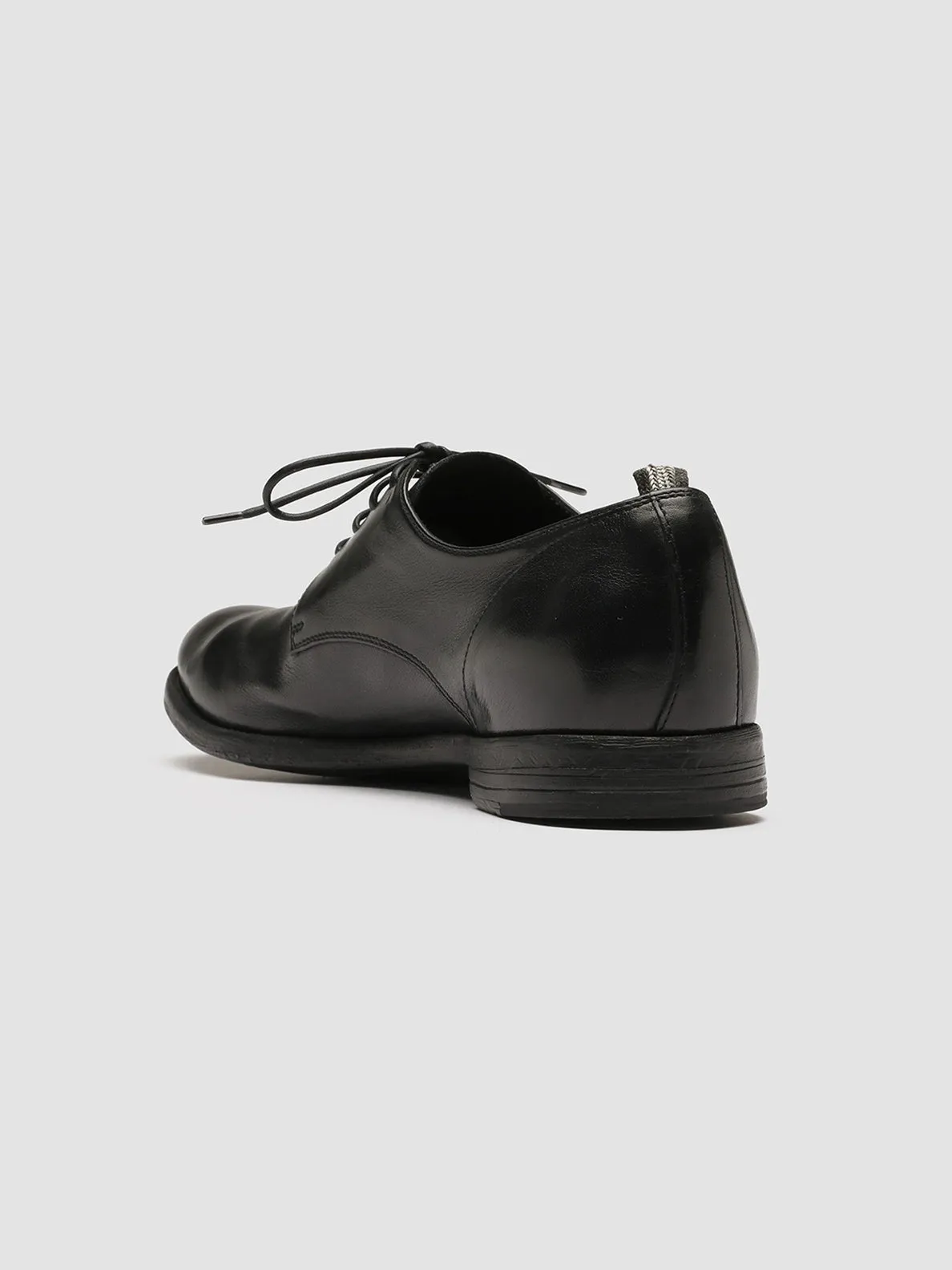 ARC 515 - Black Leather Derby Shoes Quick Lace System Ready To Go