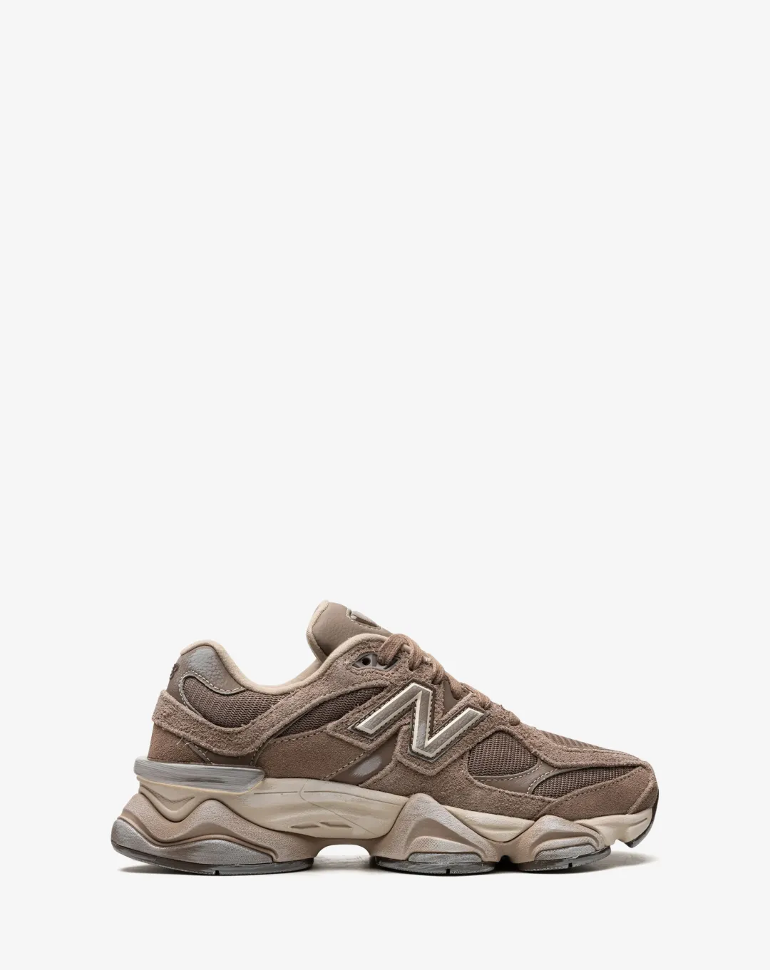 New Balance 9060 Mushroom Brown Sneakers rocky terrain