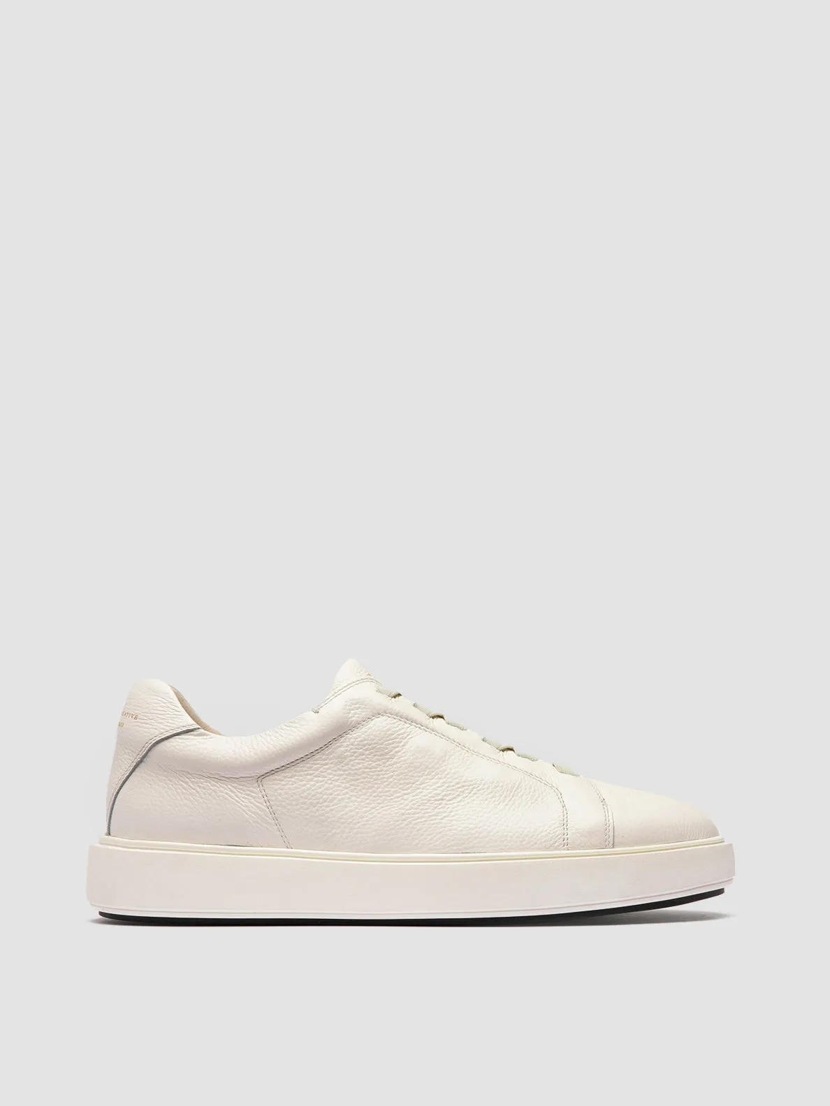SLOUCH 001 - White Leather Low Top Sneakers Casual Comfort Comfortable Lace