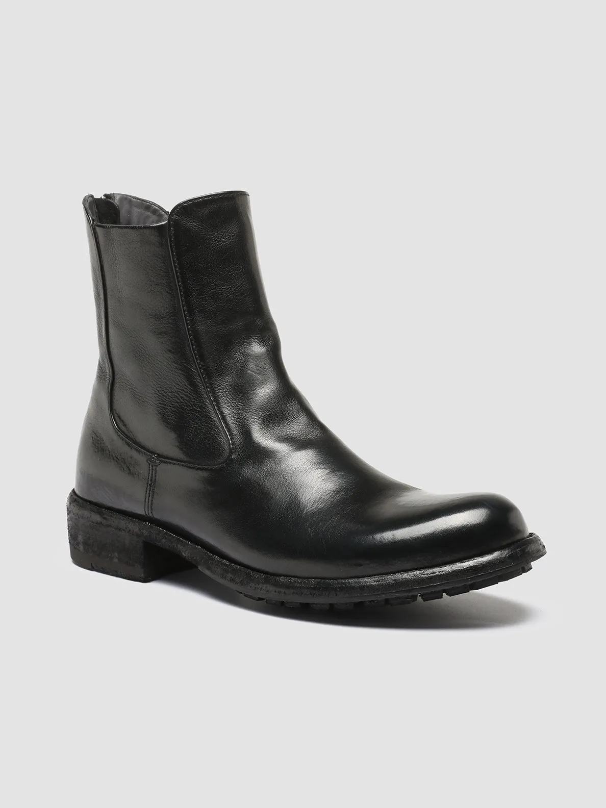 LEGRAND 229 - Black Leather Zip Boots Field Step Minimal Comfort