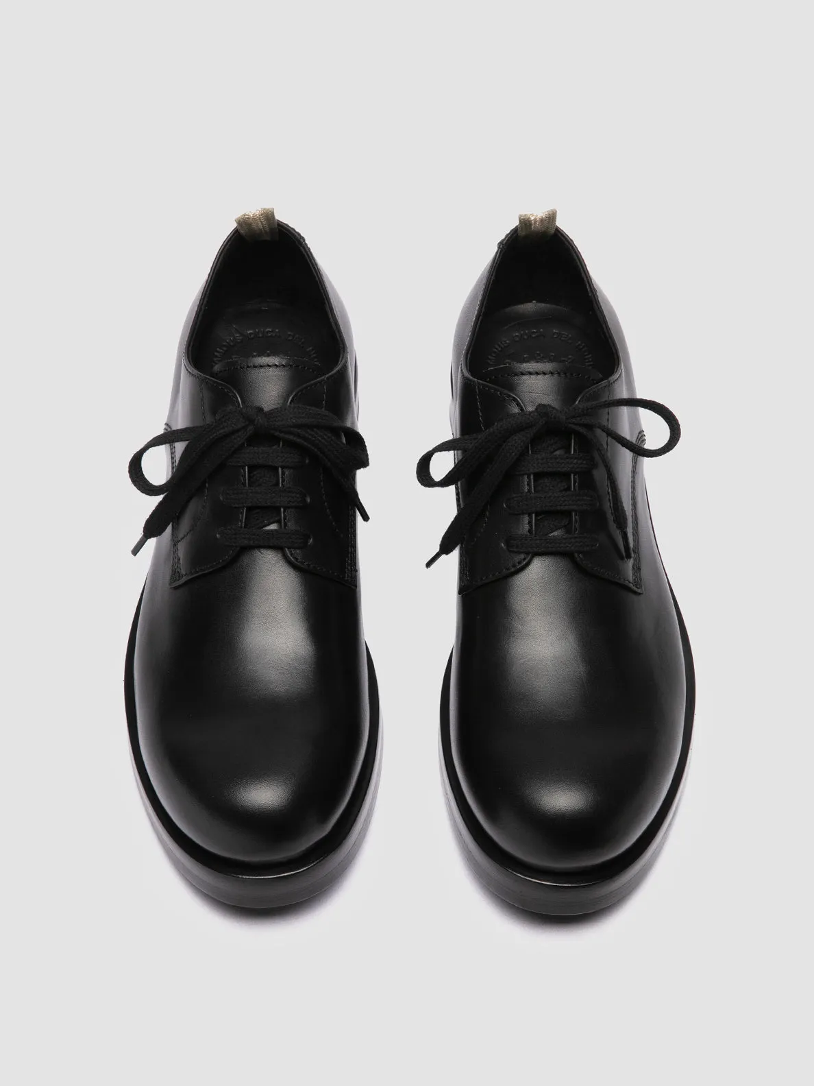 Heritage Style BULLA 001 - Black Leather Derby Shoes