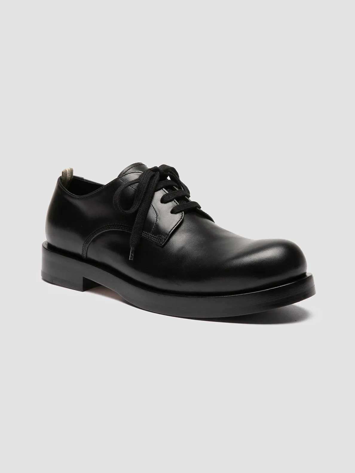 Sophisticated Comfort Soft Flex BULLA 001 - Black Leather Derby Shoes