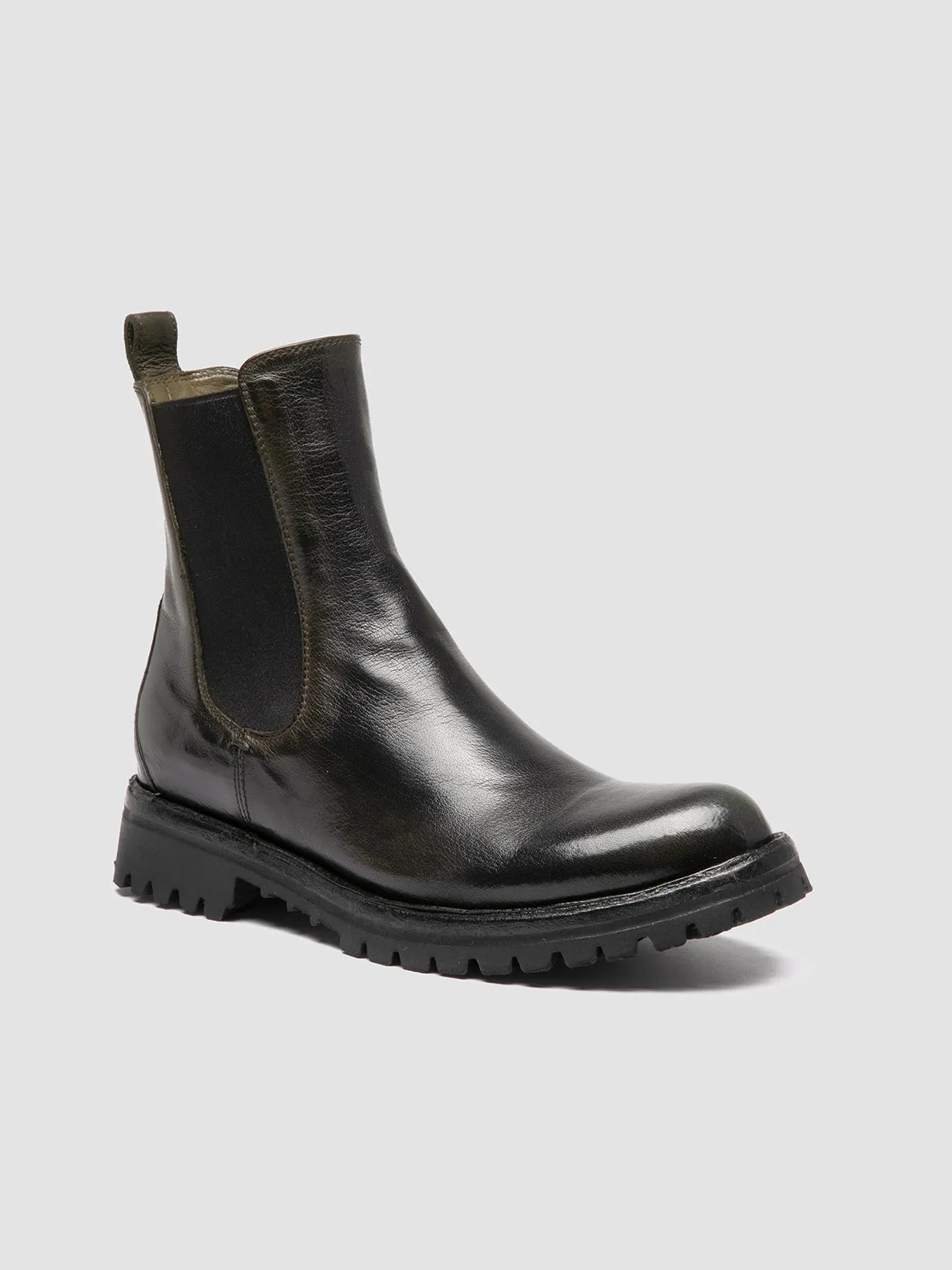 LORAINE 004 - Black Leather Chelsea Boots Slip-Resistant Shoes Prairie Hike