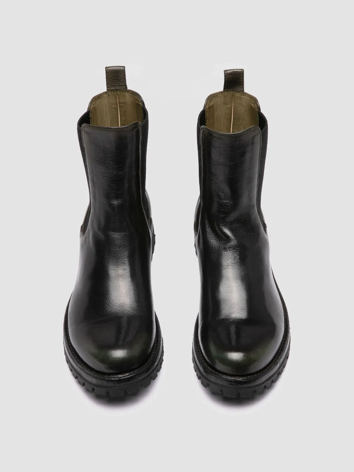 LORAINE 004 - Black Leather Chelsea Boots Versatile Wear Day Run