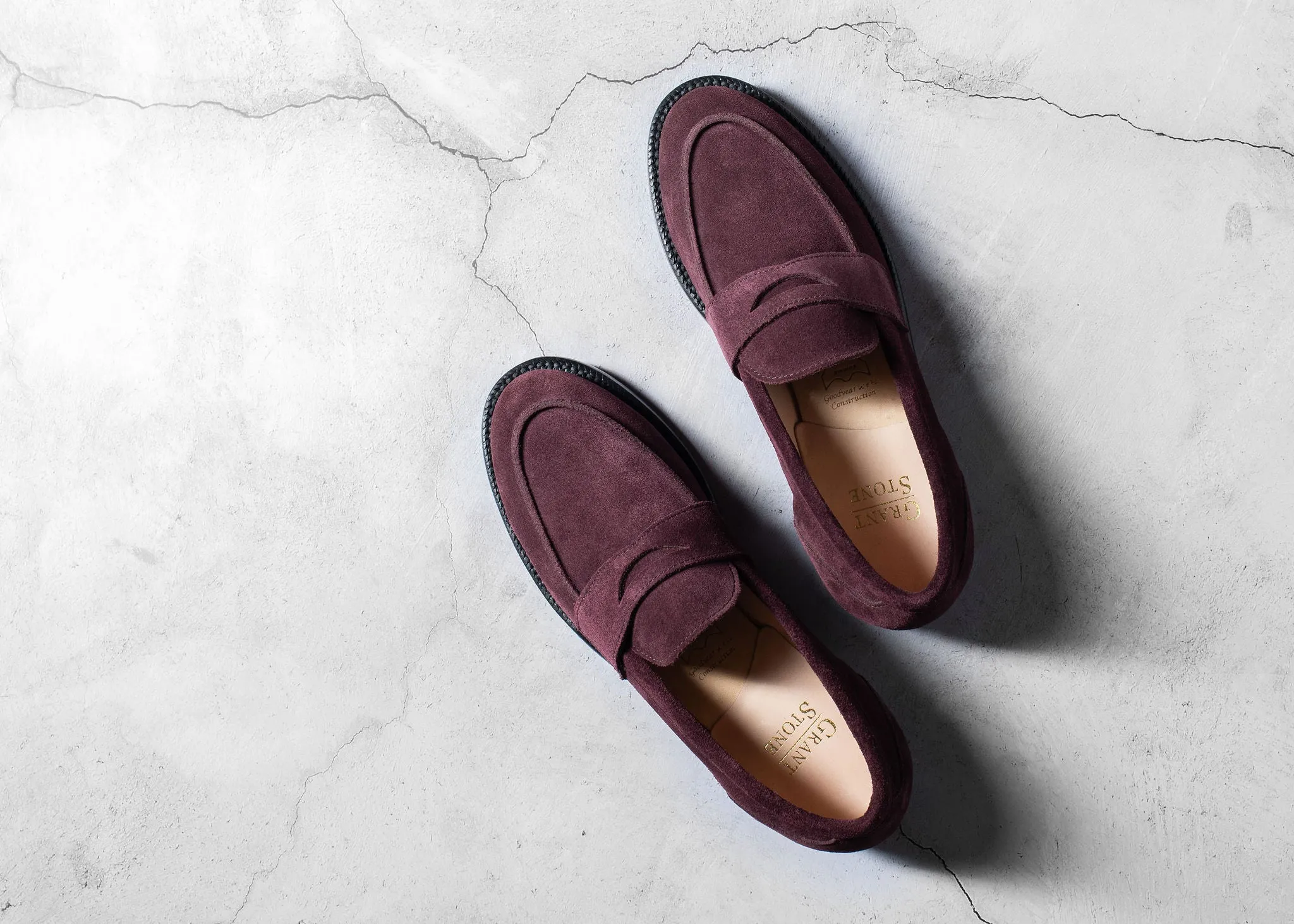 Clara Penny Loafer Berry Suede Casual chic All-Purpose Shoes