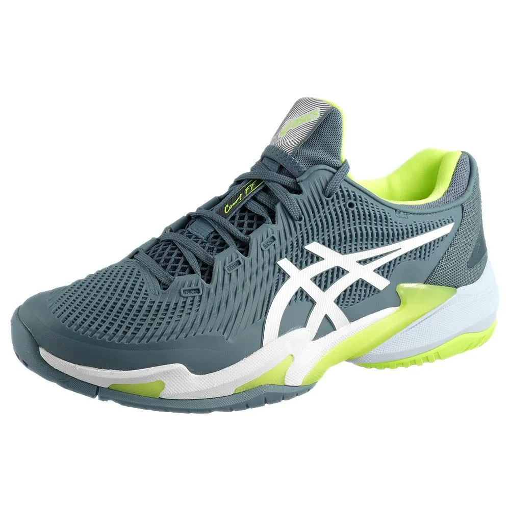 Athletic materials Luxe Touch Asics Men's Court FF 3 - Steel Blue/White