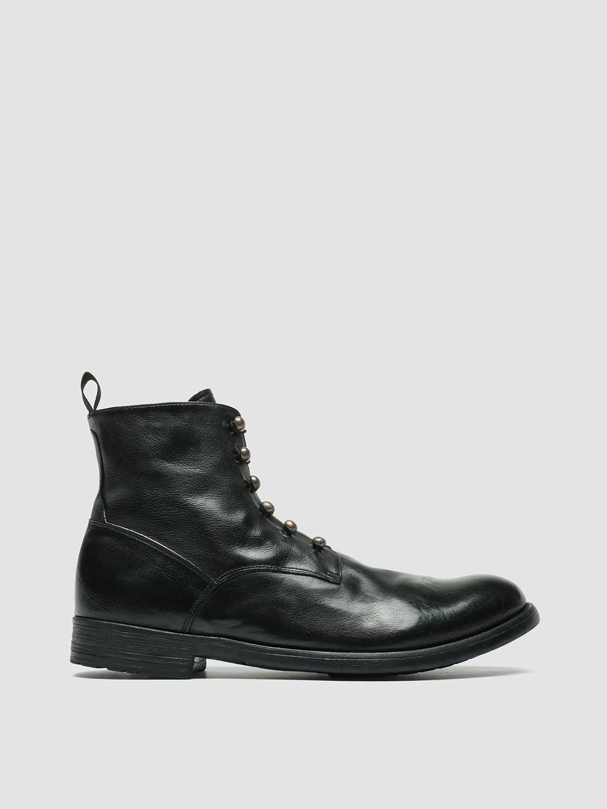 HIVE 051 - Black Leather Zip Boots Classic Appeal