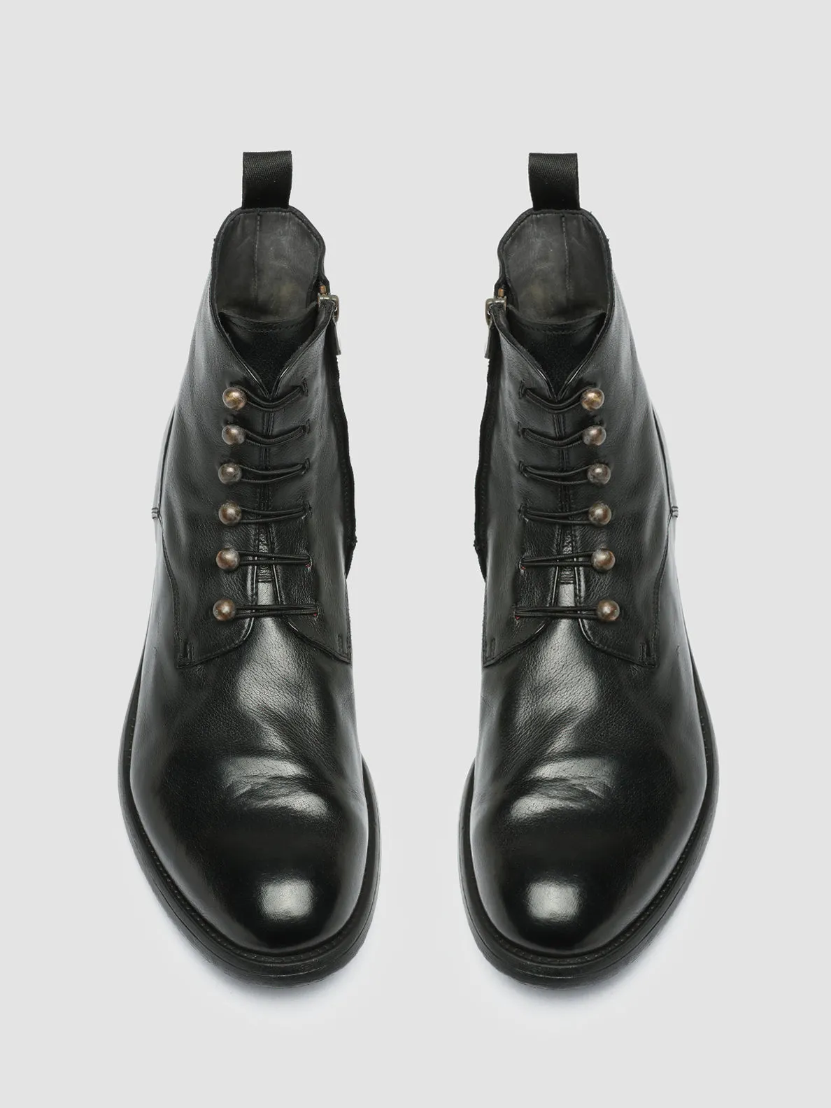 HIVE 051 - Black Leather Zip Boots Playground Ready