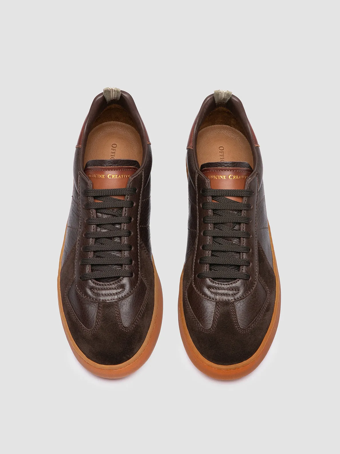 Secure look MILITIA 001 - Brown Leather Sneakers