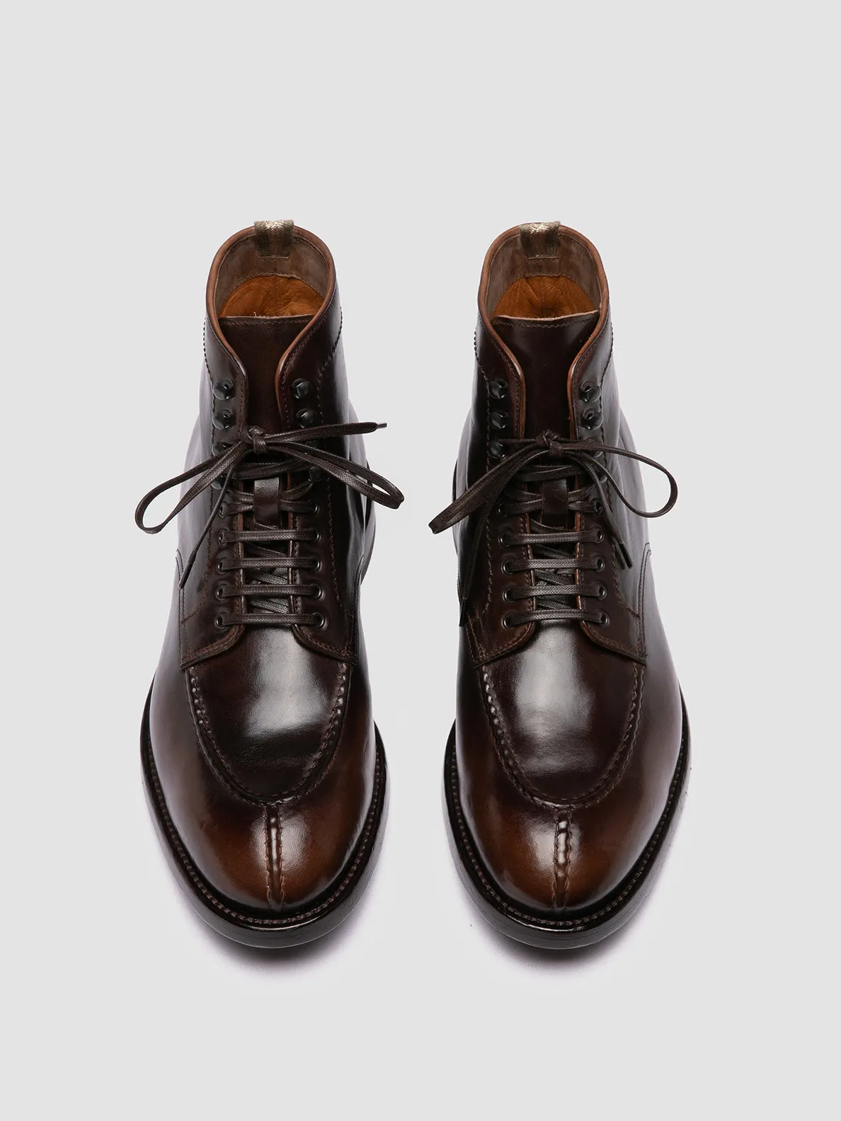 Outdoor Gear TEMPLE 006 - Brown Leather Lace-up Boots