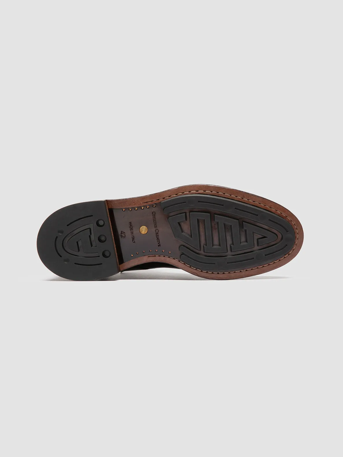 TEMPLE 006 - Brown Leather Lace-up Boots Agility Step