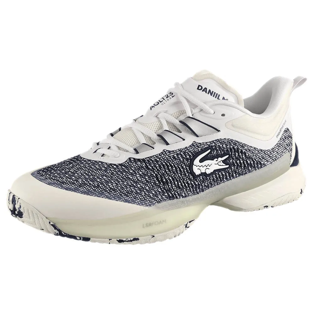 Lacoste Men's AG-LT23 Ultra Medvedev - Off White/Navy Reinforced Stitching Everyday Support