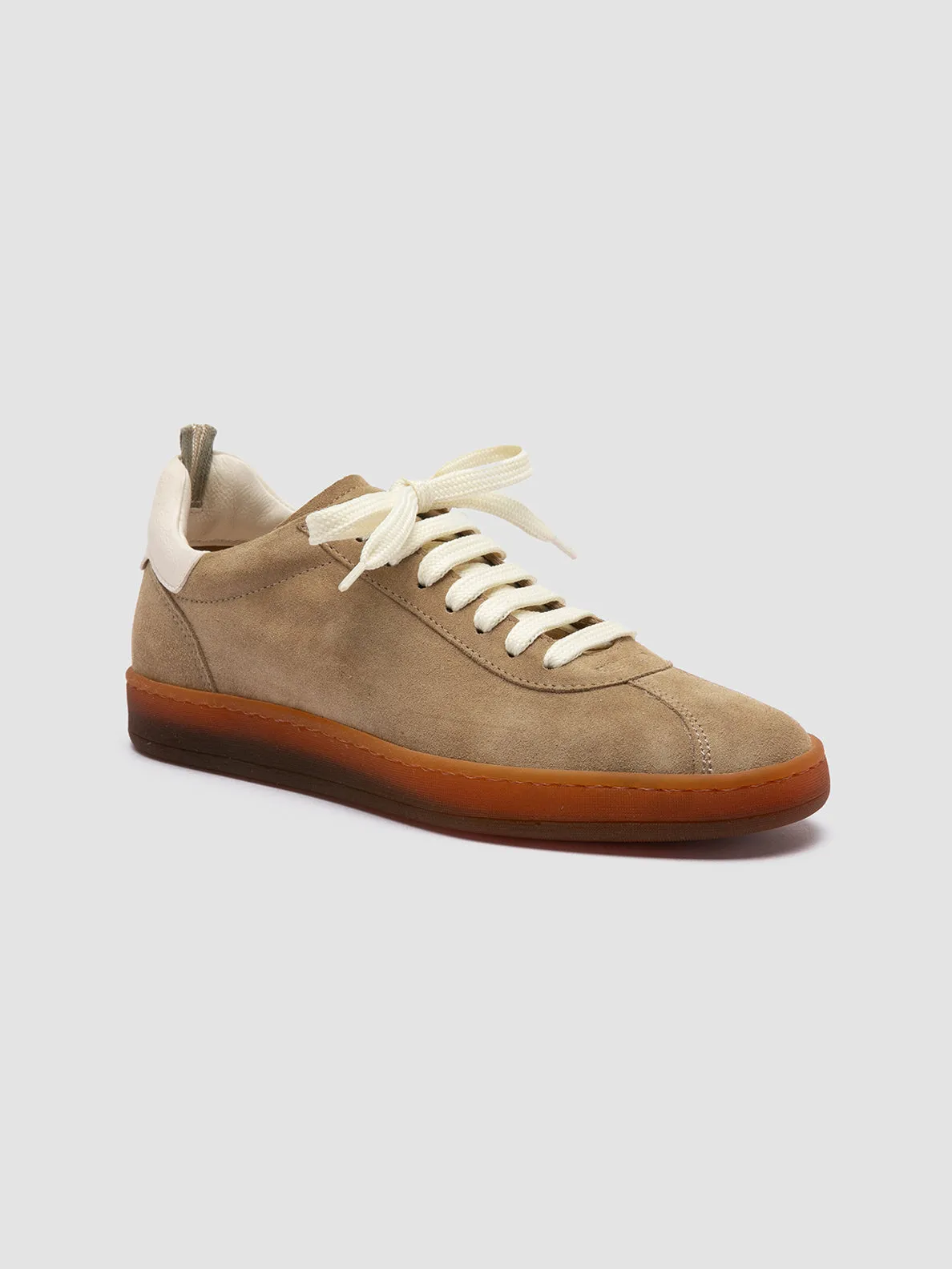 DESTINY 101 - Brown Leather and Suede Low Top Sneakers Classic Shoes