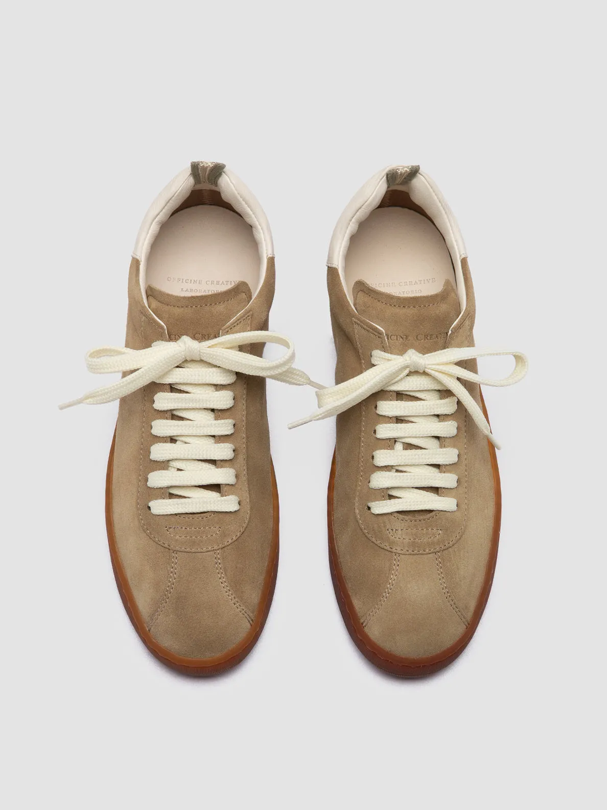 Plain Step DESTINY 101 - Brown Leather and Suede Low Top Sneakers