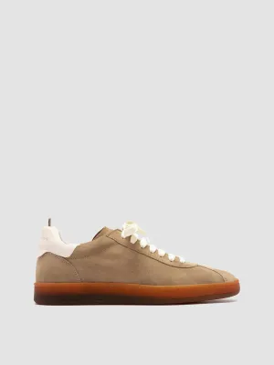 Grip Step Pull Tab DESTINY 101 - Brown Leather and Suede Low Top Sneakers