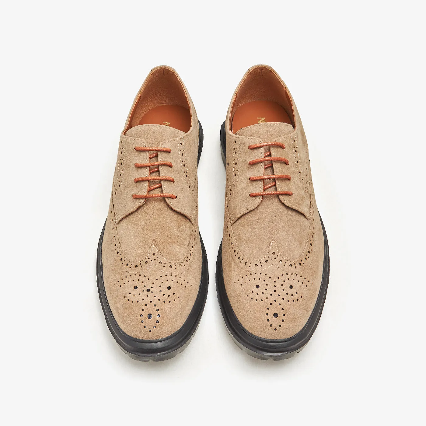 Men's Brogue Lace-Ups Smart Look Shoes Timeless Wardrobe Staple