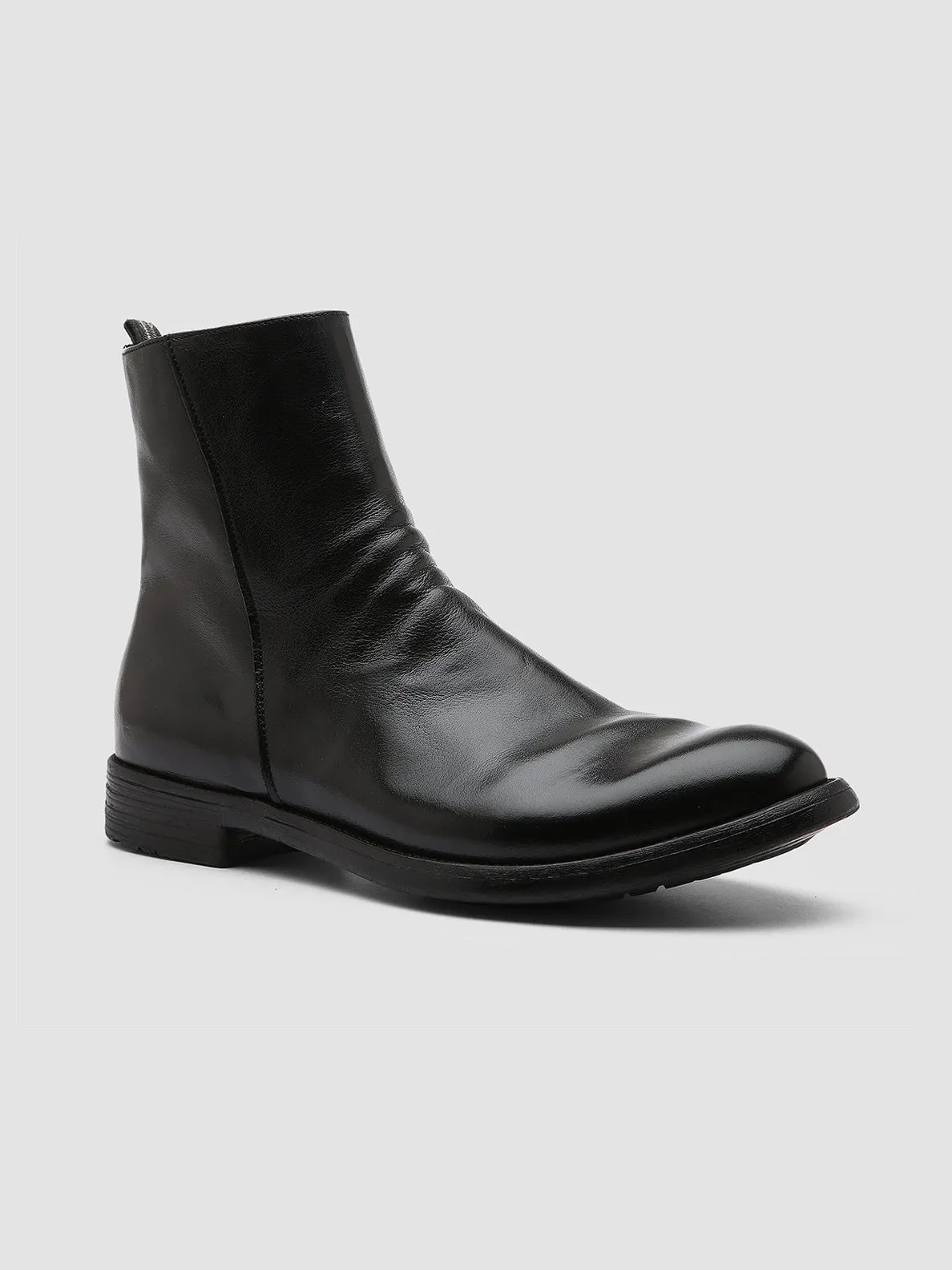 HIVE 010 - Black Leather Boots sport tech Clean Lines