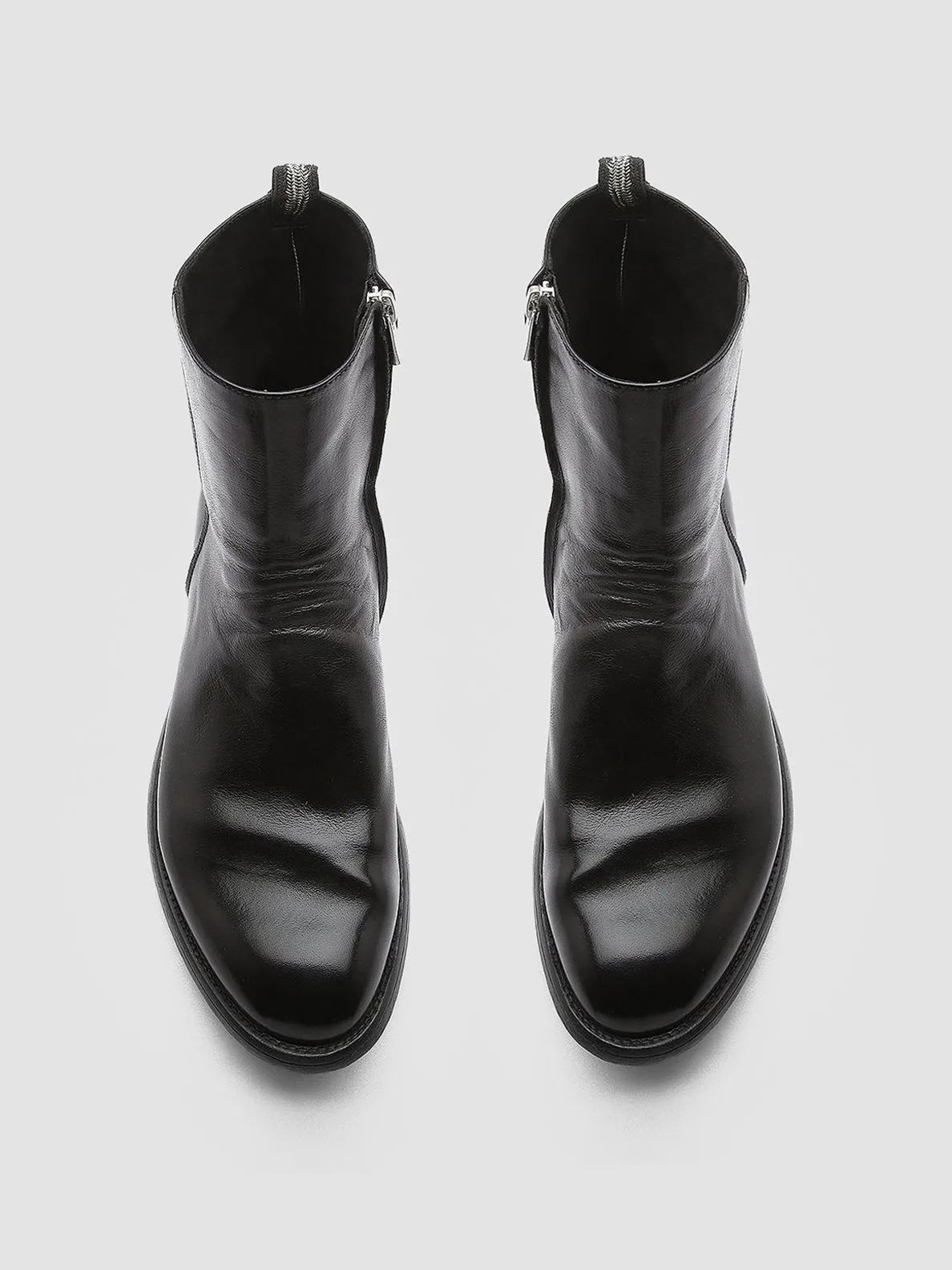 Layered Look Cush Pad HIVE 010 - Black Leather Boots