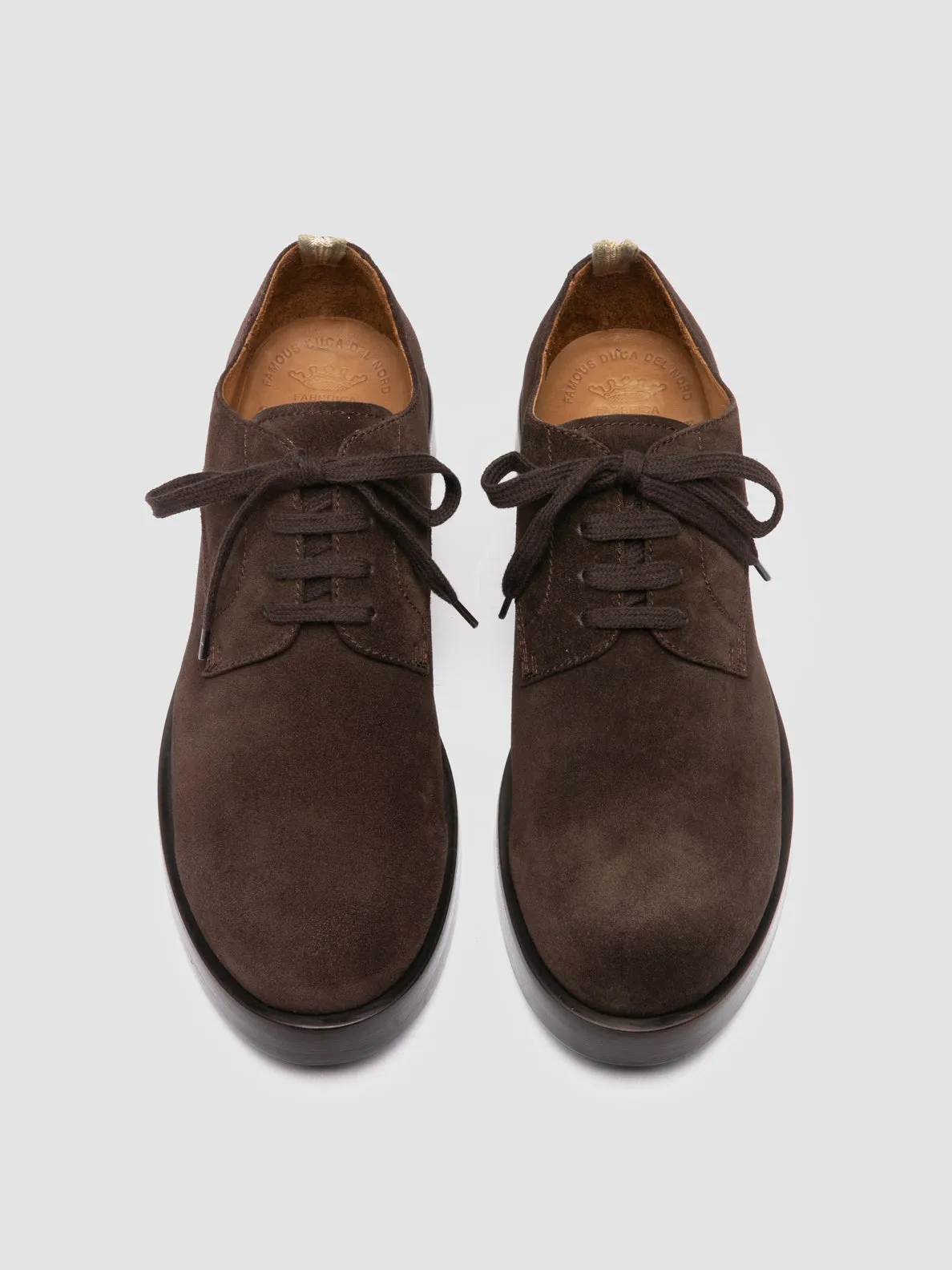 Chic Walk Smart Shape BULLA 001 - Brown Suede Derby Shoes