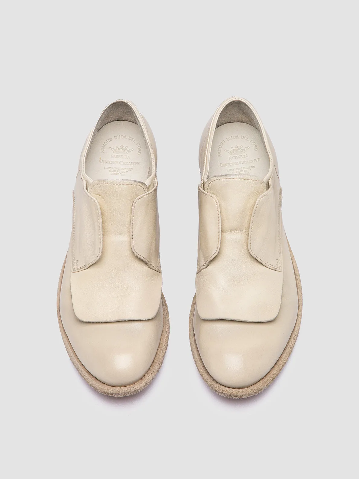 Flexible Walking Fit Work Shoes LEXIKON 550 - White Leather Derby Shoes