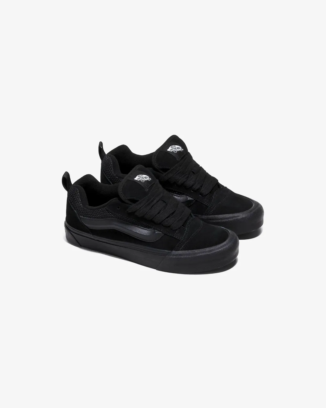 Vans Knu Skool ??Total Black/Gum Sneakers Trail Strong Path Free