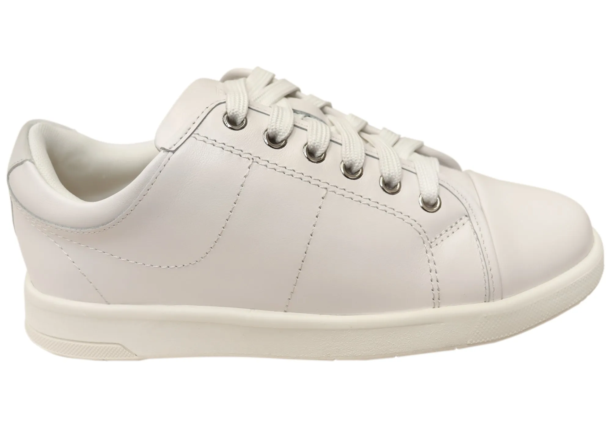 Florsheim Womens Comfortable Leather Crossover Cap Cap Toe Sneakers Velvet Soft